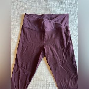 Athleta ribbed purple leggings